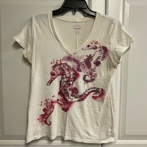 Old Navy Pink Seahorse Graphic Tee